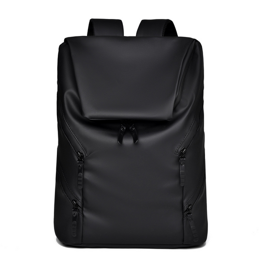 Men's backpack, large capacity, laptop bag, school bag, Japanese style leather texture, cross-border casual travel waterproof backpack