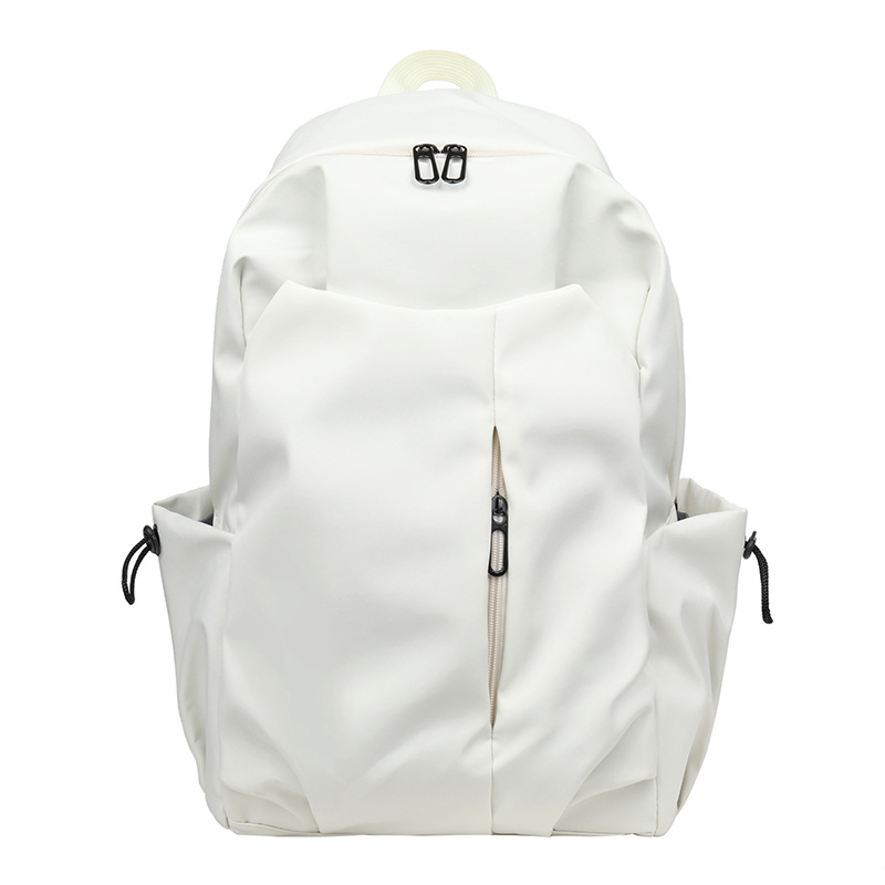 New large-capacity high school backpack for boys and girls, simple solid color casual short trip business trip travel backpack