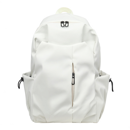New large-capacity high school backpack for boys and girls, simple solid color casual short trip business trip travel backpack