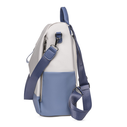 Anti-theft backpack, new summer style, fashionable leather bag, large capacity travel backpack, white shoulder bag, trendy.