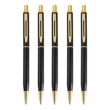 Black metal ballpoint pen