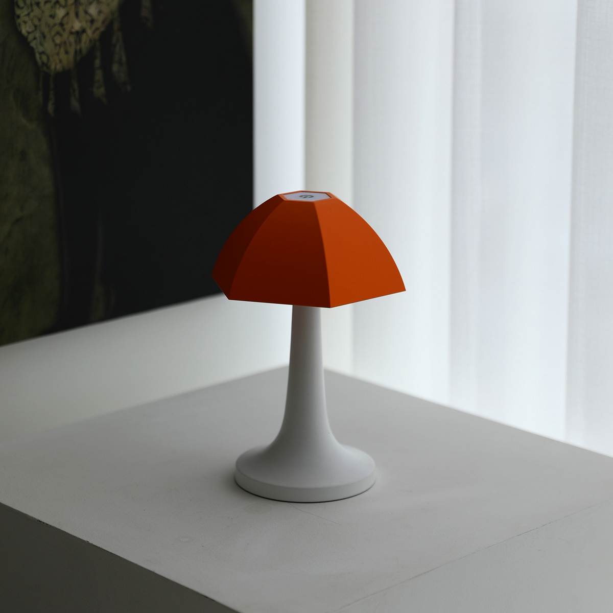 Mushroom-shaped decorative lamp, Nordic minimalist rechargeable table lamp, bedroom bedside lamp, LED small umbrella table lamp.