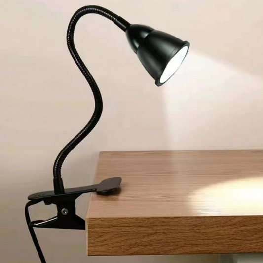Clip-on desk lamp, small desk lamp, bedroom bedside lamp, student reading lamp, clip-on desk lamp, night reading lamp, plug-in