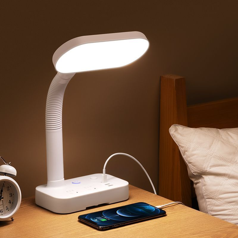 Table lamp socket, eye-protection, multi-functional power strip with USB, home bedroom bedside lamp power strip