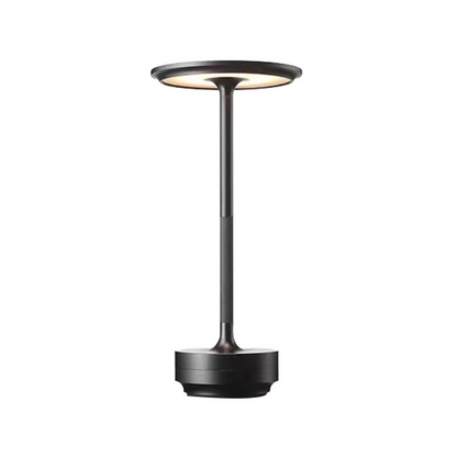 High-end rechargeable table lamp with a sophisticated bar ambiance, suitable for outdoor camping and bar use, made of metal and touch-sensitive material.