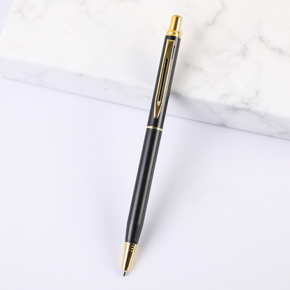 Black metal ballpoint pen