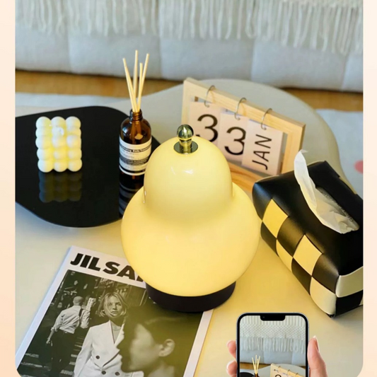 Creamy Pear Table Lamp, Creative Living Room Rechargeable Portable Atmosphere Personalized Birthday Gift Bedside Night Light