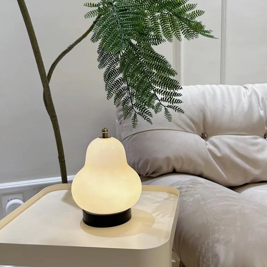 Creamy Pear Table Lamp, Creative Living Room Rechargeable Portable Atmosphere Personalized Birthday Gift Bedside Night Light