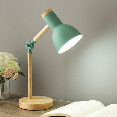 Eye-protecting desk lamp, dormitory desk lamp, college student dormitory, simple bedroom bedside lamp, macaron wood desk lamp