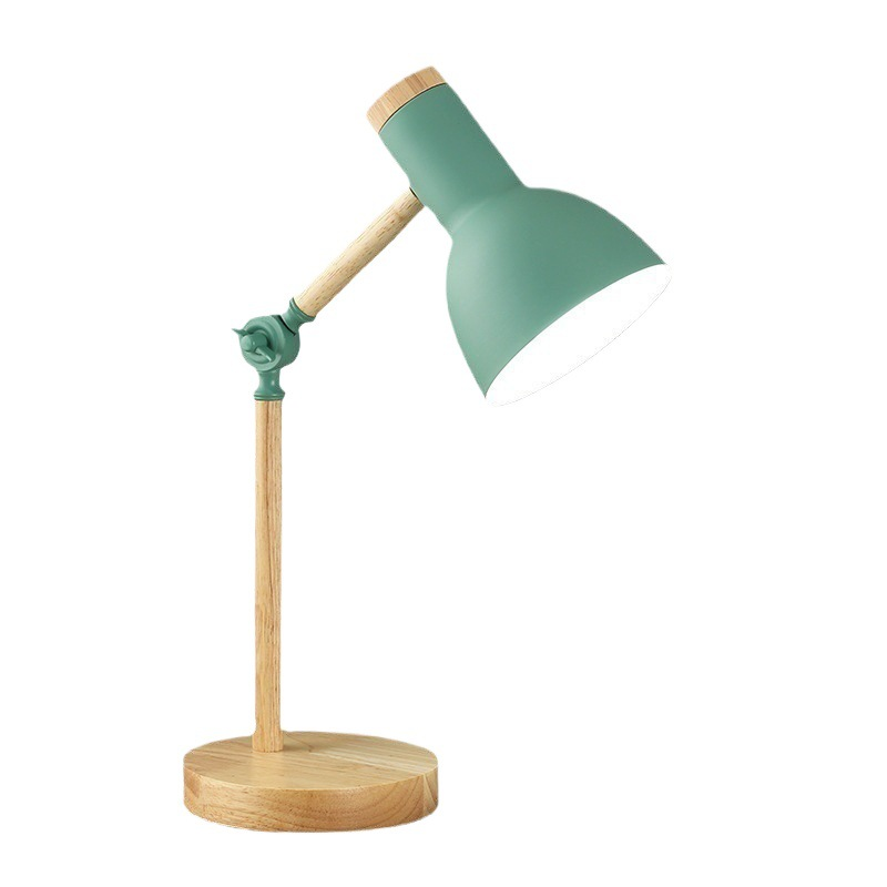 Eye-protecting desk lamp, dormitory desk lamp, college student dormitory, simple bedroom bedside lamp, macaron wood desk lamp