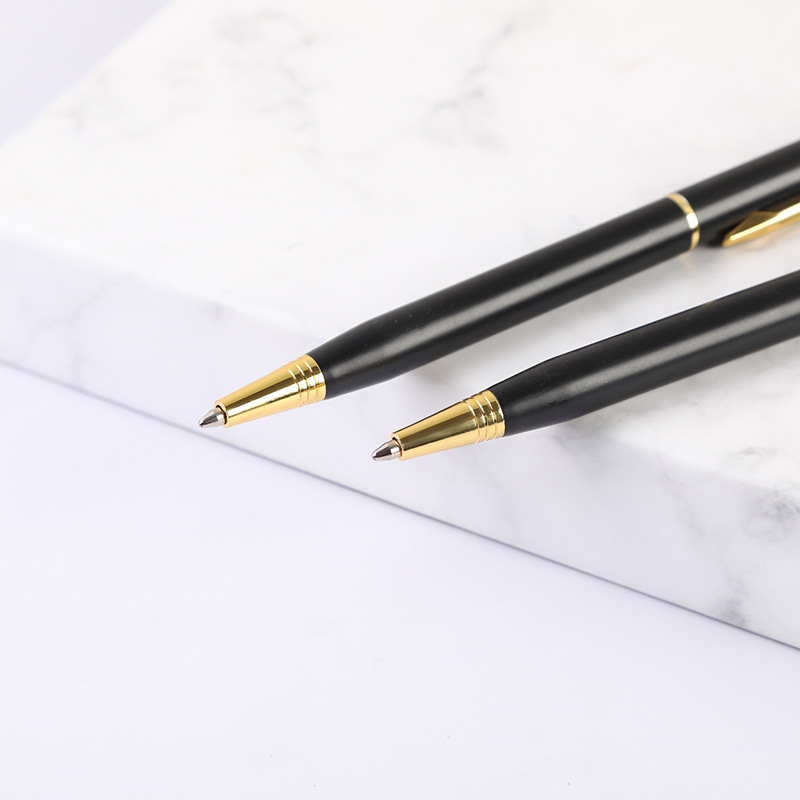 Black metal ballpoint pen