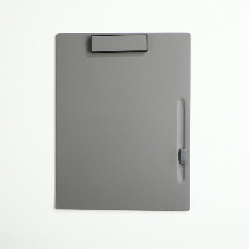 A4 Business Meeting Clipboard Manager Folder Sticker Notepad Writing Pad Thick Leather Sign-out Clip