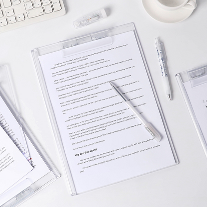 Acrylic folder transparent A4 clipboard multi-functional clipboard student writing mat test paper clip