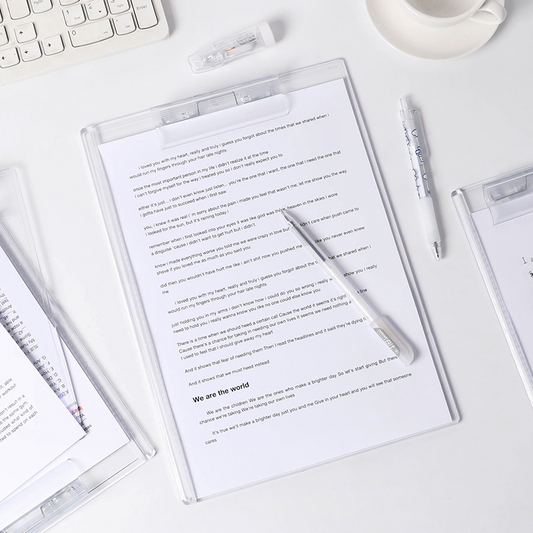 Acrylic folder transparent A4 clipboard multi-functional clipboard student writing mat test paper clip