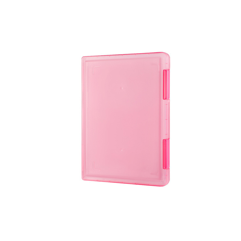 Simple desktop document and paper storage box, transparent plastic receipt organizer.
