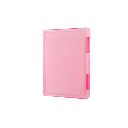 Simple desktop document and paper storage box, transparent plastic receipt organizer.
