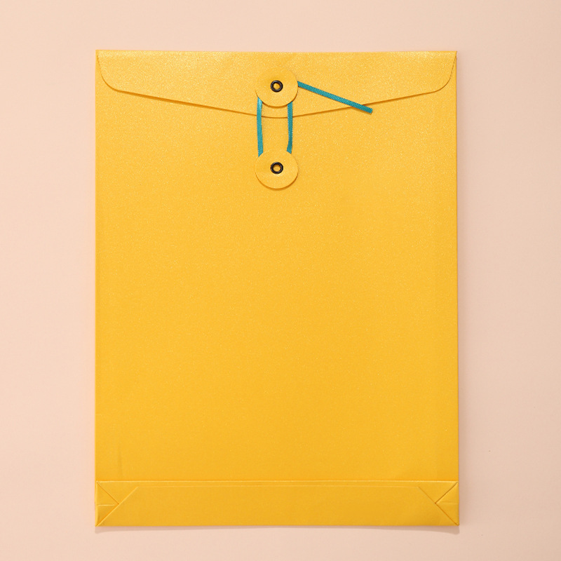 High-end colored pearlescent paper A4 document folder, file folder, thickened large capacity clothing packaging paper bag