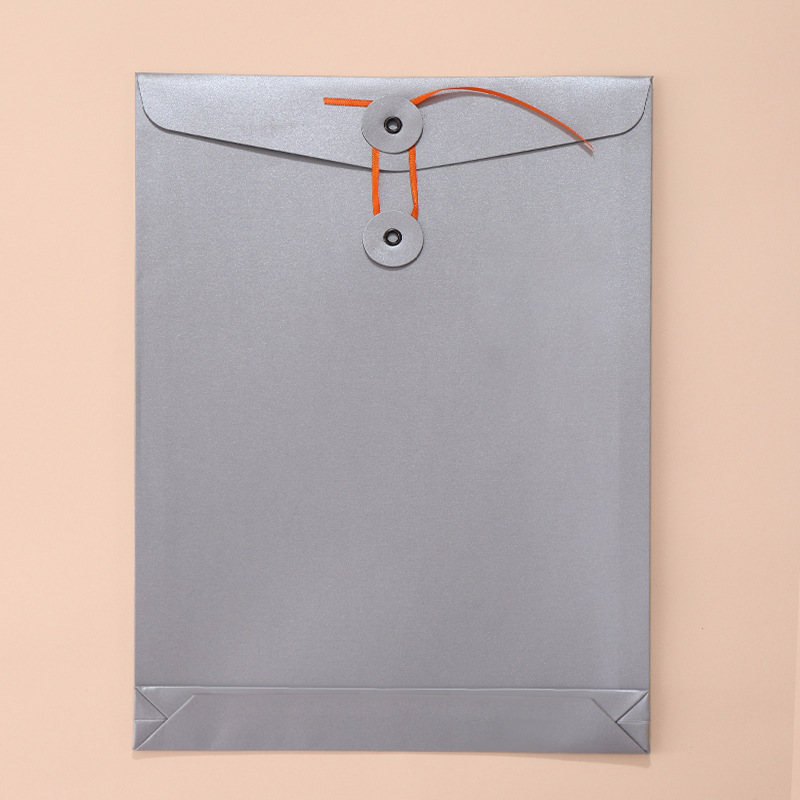 High-end colored pearlescent paper A4 document folder, file folder, thickened large capacity clothing packaging paper bag