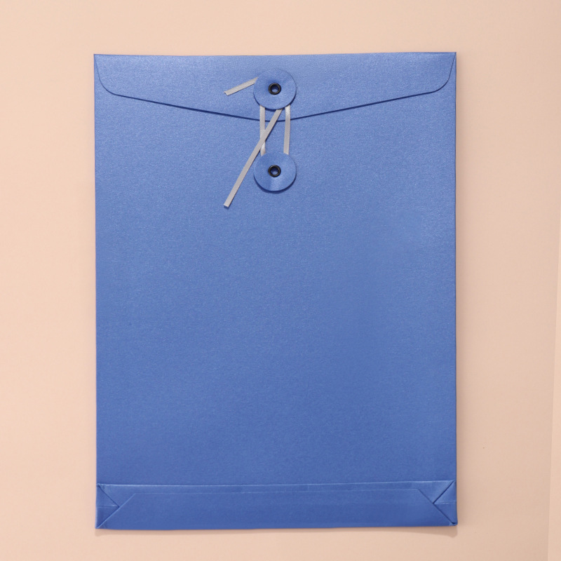 High-end colored pearlescent paper A4 document folder, file folder, thickened large capacity clothing packaging paper bag