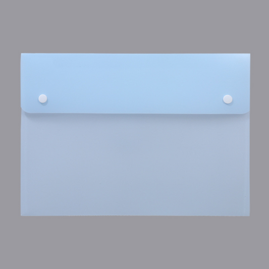 Thickened 25-mil double-button file bag, Pantone color, waterproof PP snap button file bag, A4 transparent frosted file bag