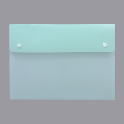 Thickened 25-mil double-button file bag, Pantone color, waterproof PP snap button file bag, A4 transparent frosted file bag