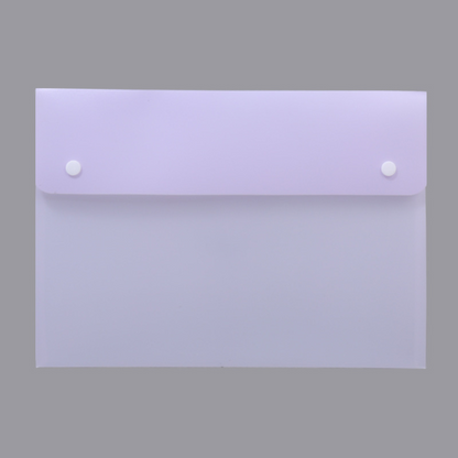 Thickened 25-mil double-button file bag, Pantone color, waterproof PP snap button file bag, A4 transparent frosted file bag