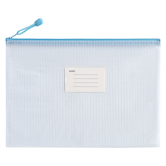 A4 Thickened Mesh Document Bag, Student Subject Classification Bag, PVC Transparent Waterproof Zipper Storage Bag, Data Bag