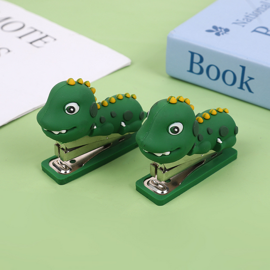 Cute little dinosaur cartoon stapler, mini creative stapler, portable #10 stapler