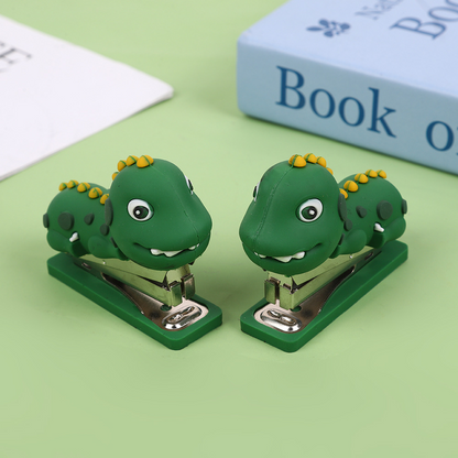 Cute little dinosaur cartoon stapler, mini creative stapler, portable #10 stapler