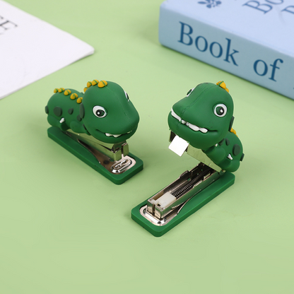 Cute little dinosaur cartoon stapler, mini creative stapler, portable #10 stapler