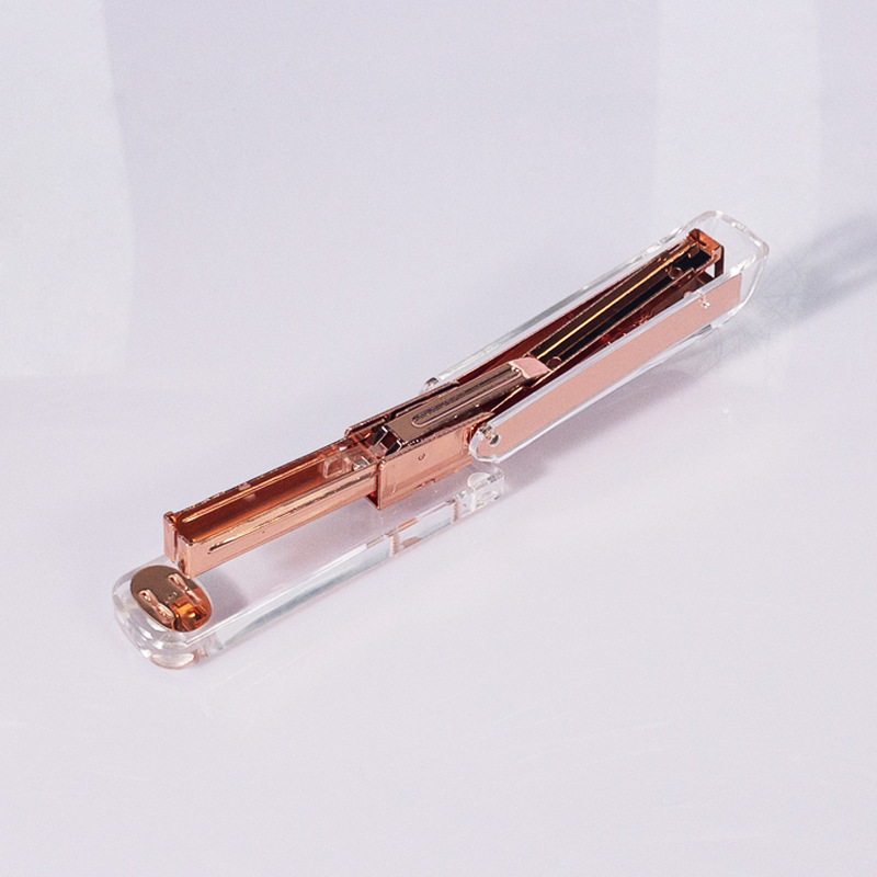 Transparent acrylic stapler, large size, desktop office supplies, metal stapler, school stationery.