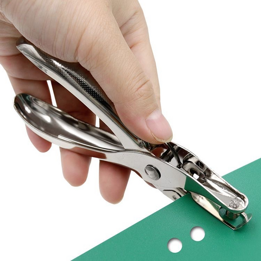 Manual hole puncher for single-hole A4 paper loose-leaf round holes, 6mm/3mm binding hole puncher, stationery.