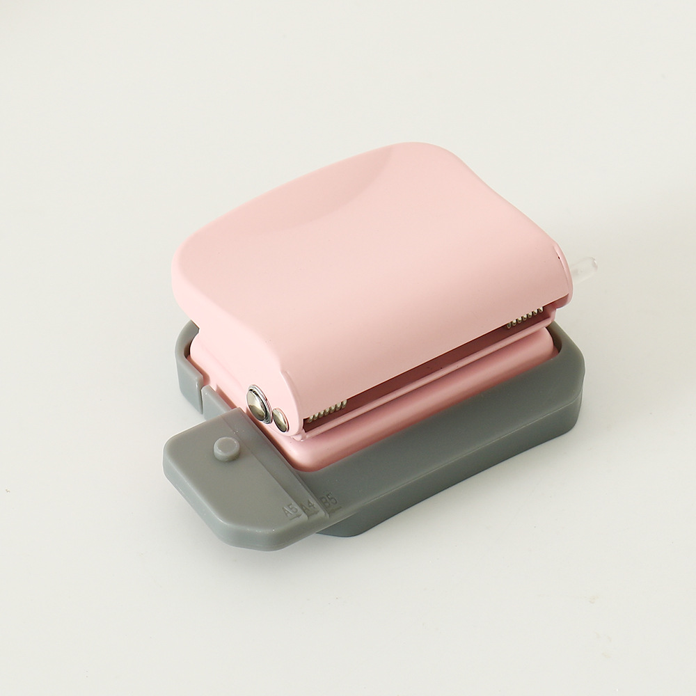 6-hole loose-leaf notebook hole punch, small hole punch for student journals, six-hole paper hole punch, creative office supplies.