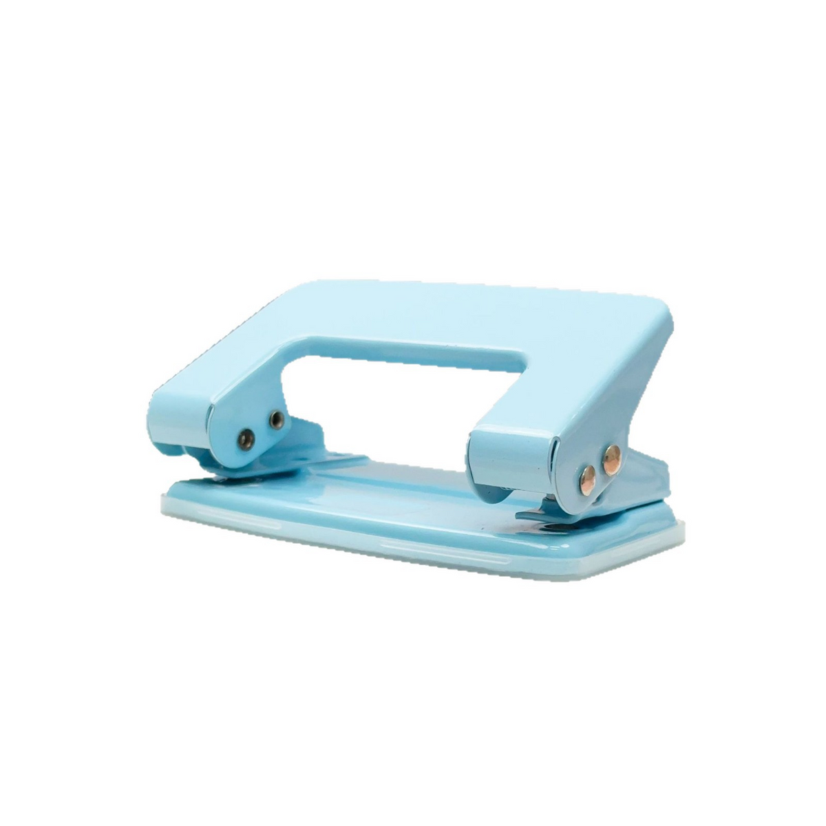 Macaron double hole puncher, manual hole puncher for student stationery, office binder, journal puncher, circular hole puncher.