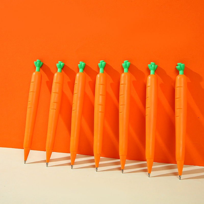 Simulated carrot-shaped mechanical pencil