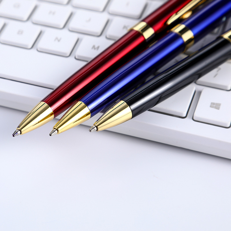 Metal rotary ballpoint pen, office use, atomic pen