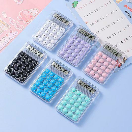 Mini calculator, cute and portable counter, high-value transparent