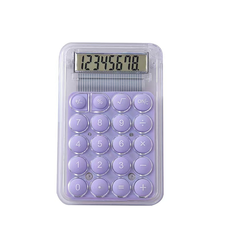 Mini calculator, cute and portable counter, high-value transparent