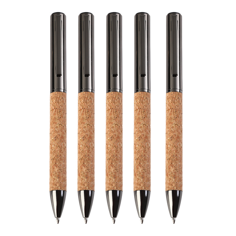 Cork metal ballpoint pen