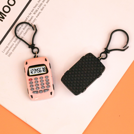 Mini portable keychain, cute student calculator, small handheld 8-digit calculator