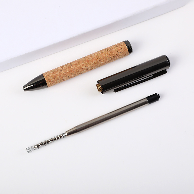 Cork metal ballpoint pen