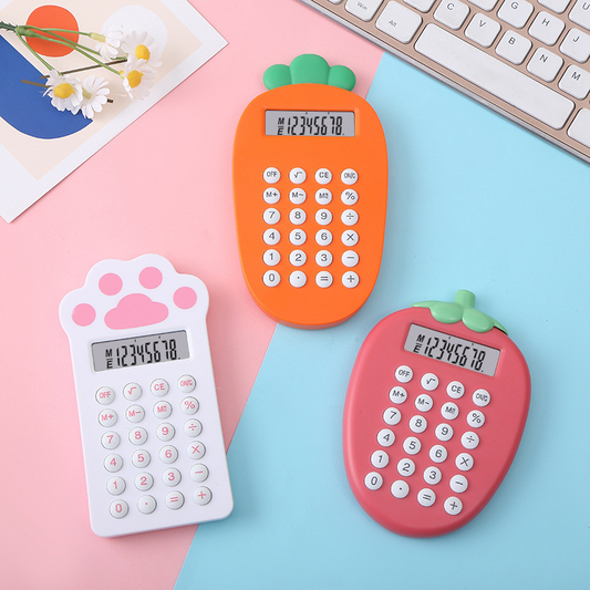 High-value, creative, cute cat paw cartoon portable calculator for finance, office, and student use.