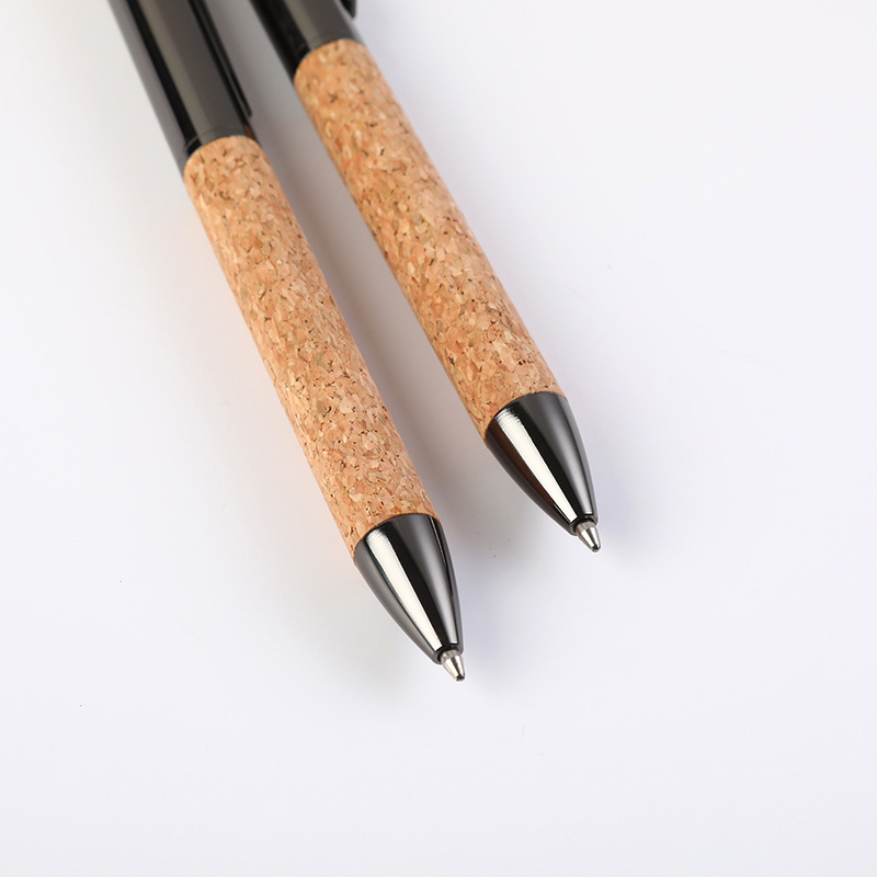Cork metal ballpoint pen