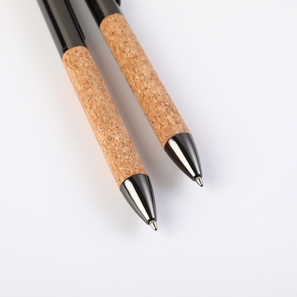 Cork metal ballpoint pen