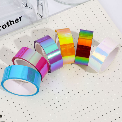 Creative Rainbow Film Laser Tape, Cool Colorful Decorative Waterproof Tape