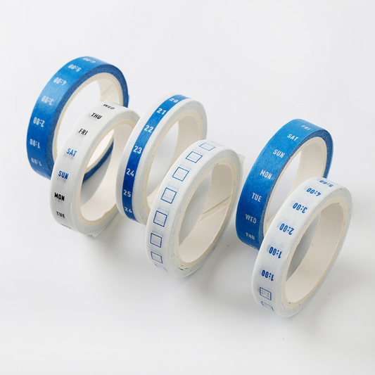 Efficiency Washi Tape Series Set: Practical Weekly Planner, Timeline, Schedule Grid Management, and Tape Decoration