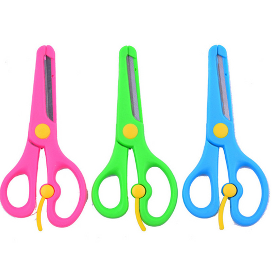 Children's scissors, craft safety toys, stationery, kindergarten paper cutting, student art portable scissors