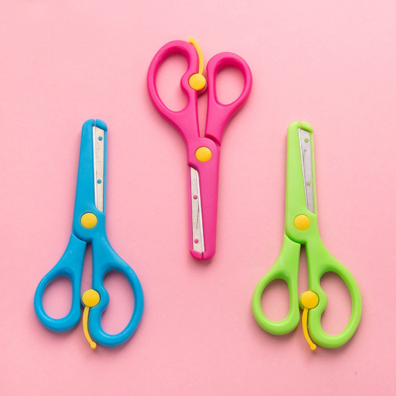 Children's scissors, craft safety toys, stationery, kindergarten paper cutting, student art portable scissors