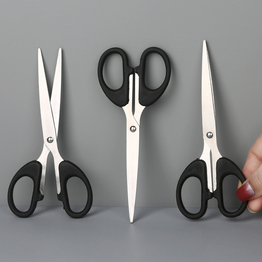 Stationery scissors, office and household sewing and paper cutting knives, stainless steel craft knives and scissors, portable student scissors
