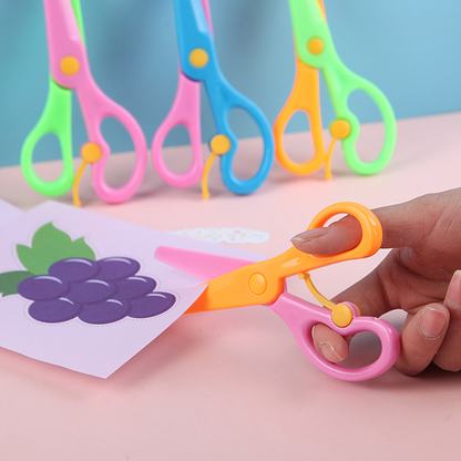 Craft scissors, children's plastic scissors, elementary school stationery, spring safety scissors, kindergarten